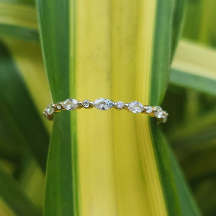 Marquise & Round Cut Lab Grown Diamond Full Eternity Band
