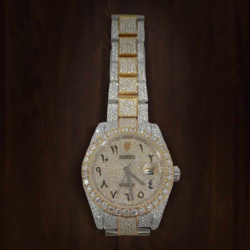 Colorless Moissanite Fancy And Stylish Diamond Watch For Men's