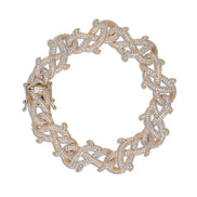 925 Sterling Silver Moissanite Crown Of Thorns Bracelet