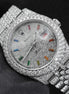 Full Iced Out Moissanite Diamond Date Just Watch