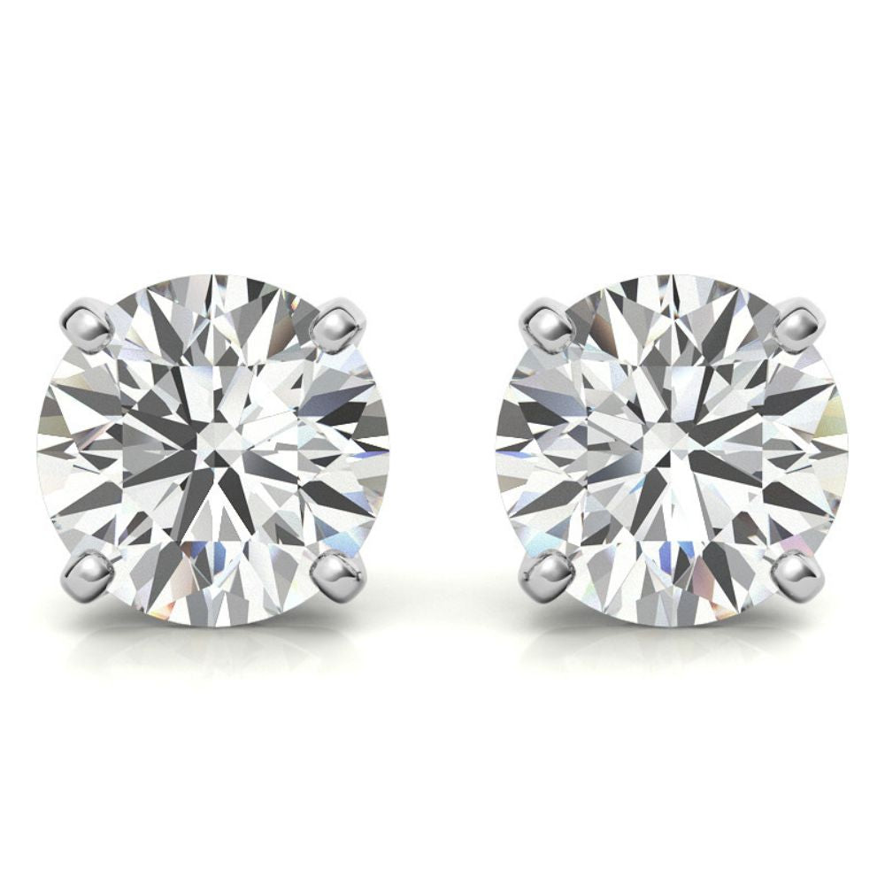 Daily Wear Round Moissanite Stud Small Earrings