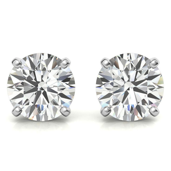 Daily Wear Round Moissanite Stud Small Earrings