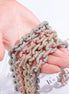 Iced Out Colorless Moissanite Rolo Link Chain