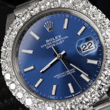 41mm D Color Moissanite Blue Index Dial Luxury Watch