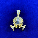 Men's Iced Out Moissanite Hip Hop Skull Gas Mask Pendant