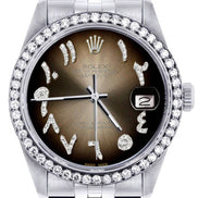 Date Just Moissanite Arabic Stylish & Classic Watch