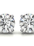 Four Prong Round Cut Moissanite Solitaire Earrings