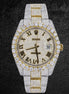 Casual Style Date Just Round Cut Moissanite Watch