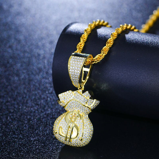 Moissanite Diamond Money Band Men's Pendant