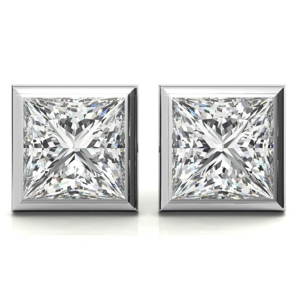 Everyday Wear Princess Cut Moissanite Earrings