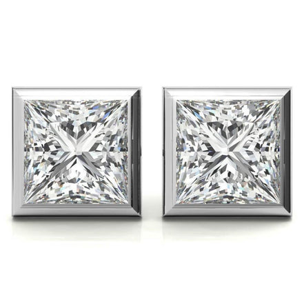 Everyday Wear Princess Cut Moissanite Earrings