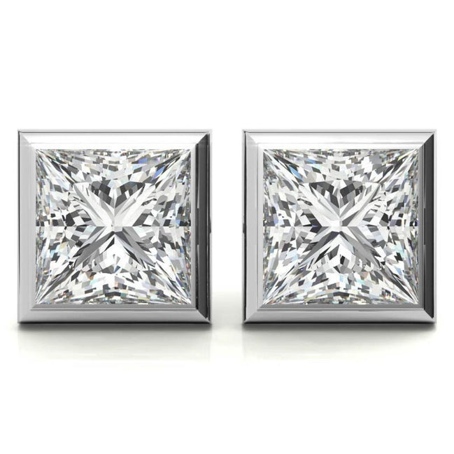 Everyday Wear Princess Cut Moissanite Earrings