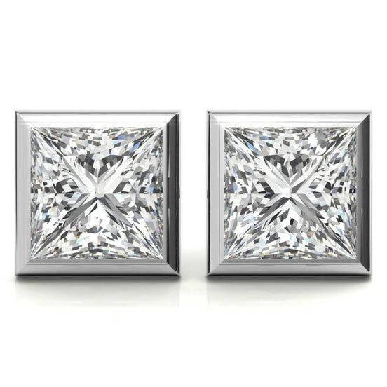 Everyday Wear Princess Cut Moissanite Earrings