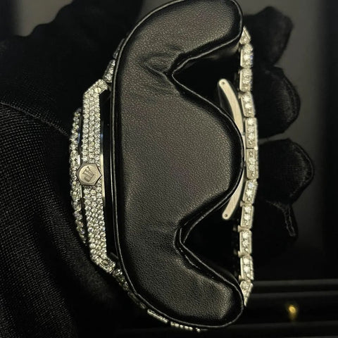 D Color Moissanite Fully Iced Out Watch For Men's
