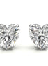 Modern Solitaire Heart Cut Moissanite Earrings