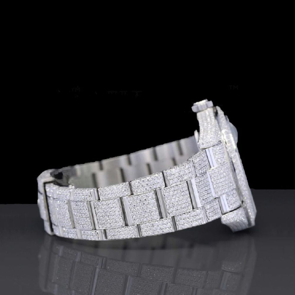 Iced Out Automatic Arabic Dial Moissanite Watches