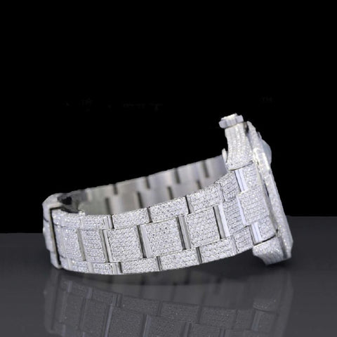 Iced Out Automatic Arabic Dial Moissanite Watches