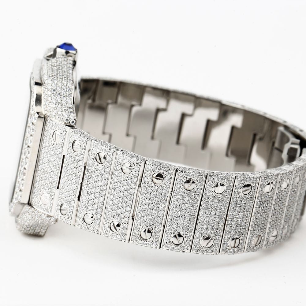 Iced Out Automatic Bust Down Moissanite Men's Watch