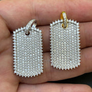 Iced Out Hip Hop Moissanite Dog Tag Pendant