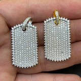 Iced Out Hip Hop Moissanite Dog Tag Pendant