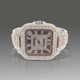 VVS1 Moissanite Dual Tone Fashion Watch For Men's