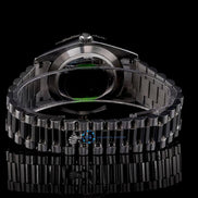 Day Date Moissanite Green Dial Wrist Watch For Men's