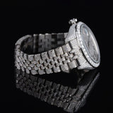 Date Just Fully Iced Out Moissanite Diamond Watch