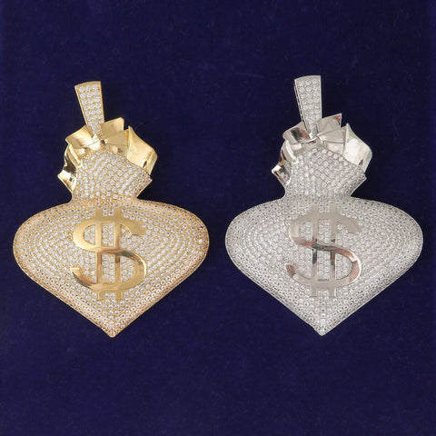 Money Bag Symbol Moissanite Pendant Necklace