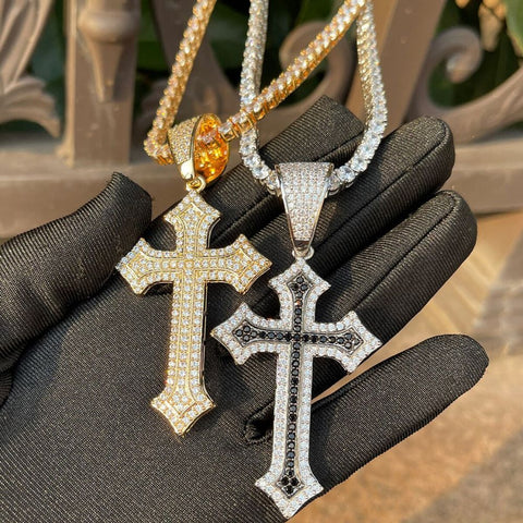 Arrow Cross Customize Men's Moissanite Pendant