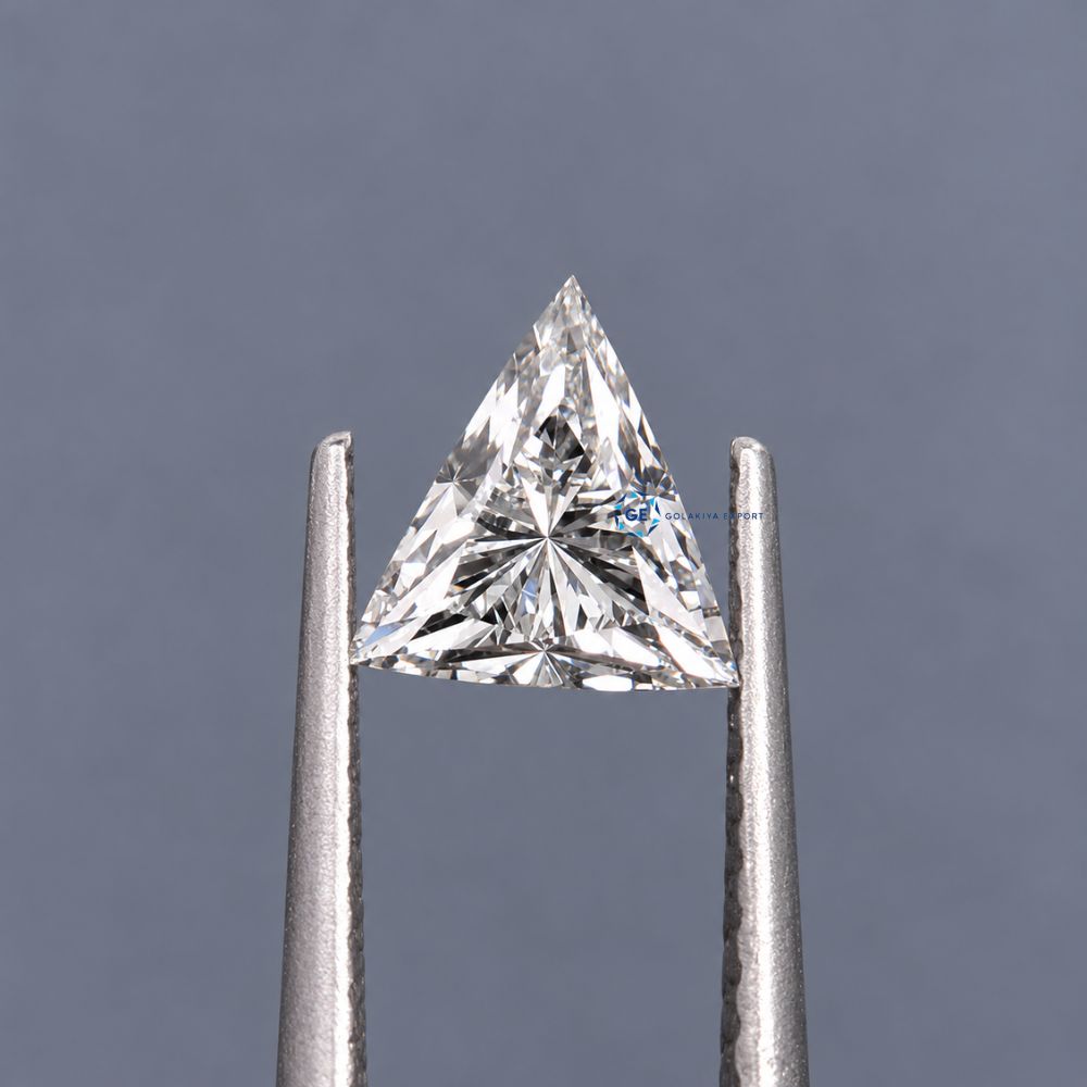 Trilliant Cut Lab Grown Diamond, E VVS2 Clarity Loose Diamond
