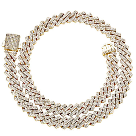 Colorless Moissanite Hip Hop Chain For Men's