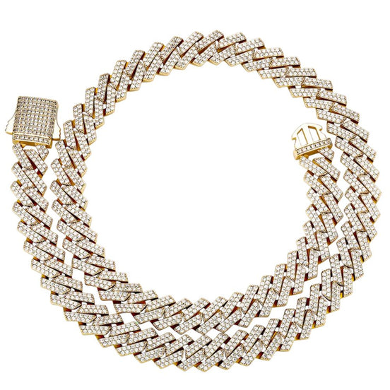 Colorless Moissanite Hip Hop Chain For Men's