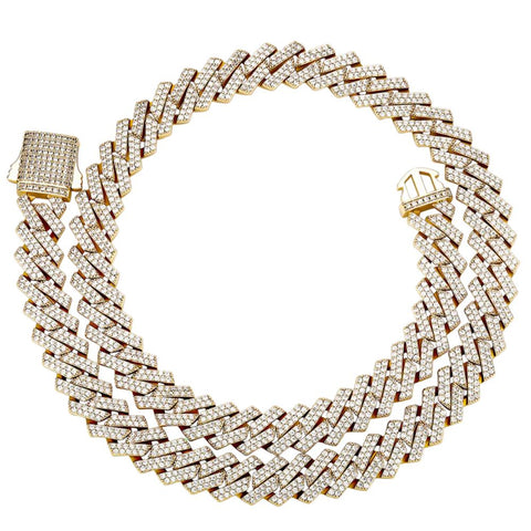 Colorless Moissanite Hip Hop Chain For Men's