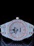 Rose And White Dual Tone Automatic Moissanite Watches