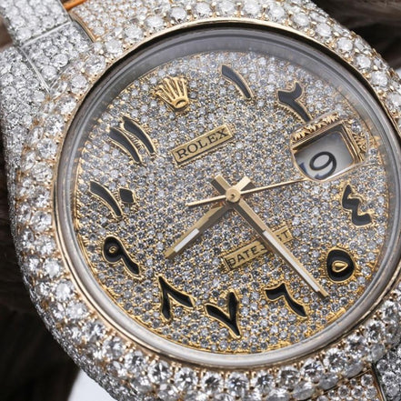Datejust Moissanite Diamond Dual Tone Watch