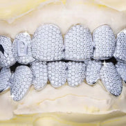 Round Cut Moissanite Customize Letter Grillz
