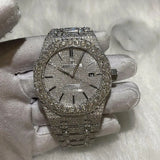 Fully White Black Stick Moissanite Diamond Watch