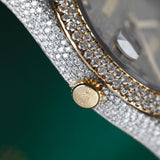 Luxury And Exclusive Dual Tone Moissanite Wrist Watch