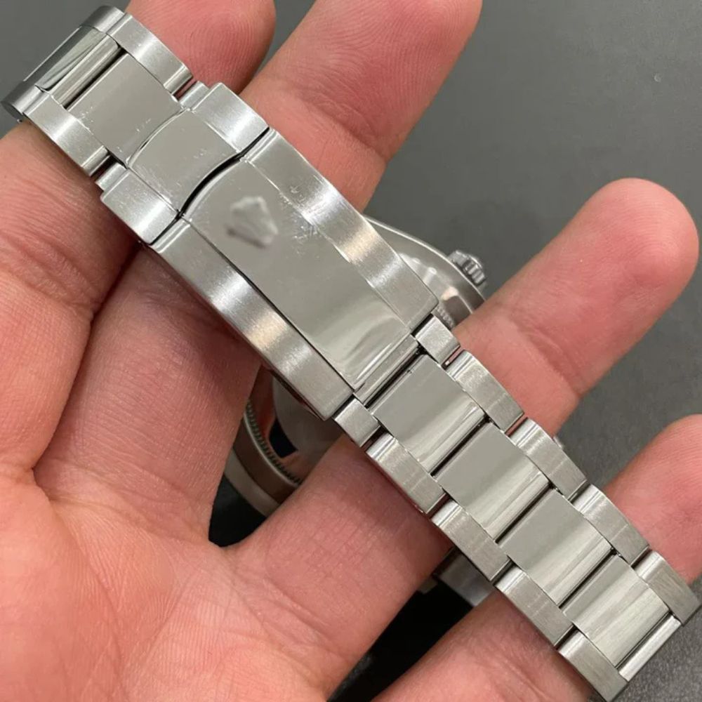 Moissanite Diamond Stainless Steel Wrist Watch For Men's