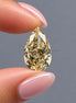 Yellow Pear Cut Lab Grown Diamond, IGI Certified Diamond