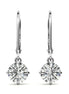 Vintage Inspired Moissanite Round Cut Earrings