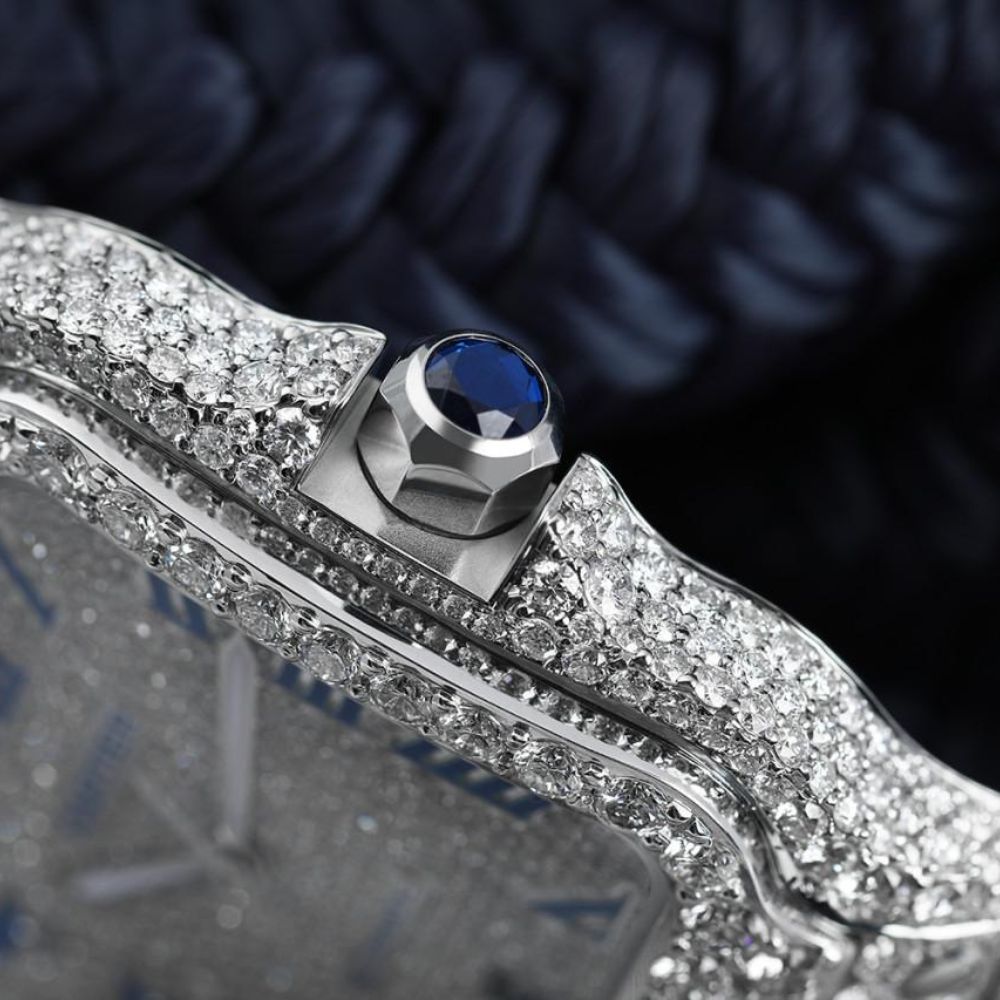 Fully Iced Out Moissanite Automatic Watch For Men's