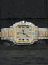 Dual Tone Arabic Dial Moissanite Hip Hop Watch