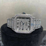 Arabic Dial Full White Moissanite Hip Hop Watch