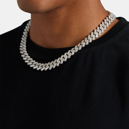 Baguette Cut Moissnaite Diamond Luxury Cuban Chain