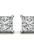 Princess Cut Moissanite Push Back Solitaire Earrings