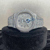 Baguette Dial Full White Moissanite Chrono Dial Iced Out Watch