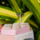 Lab Grown Diamond Blue Princess Cut Wedding Ring For Women