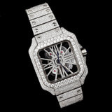 Skeleton Moissanite Diamond Iced Out Watch