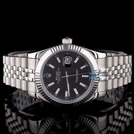 Just Stick Marker Black Dial Luxury Wrist Watch For Men's